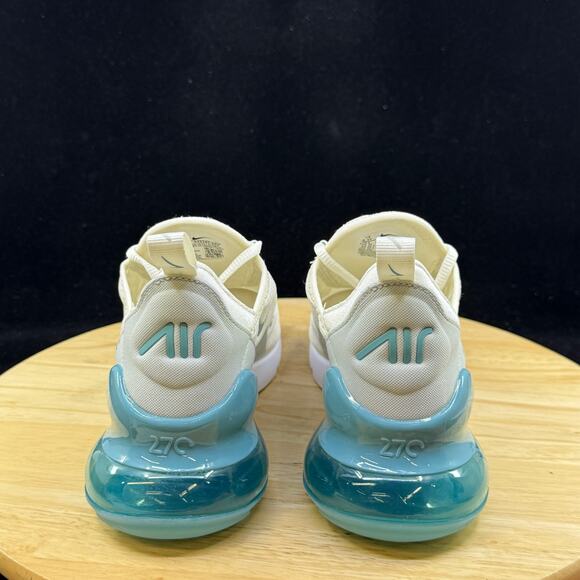 Nike Air Max 270 Shoes (Denim Turquoise/Light Silver/Soft Pearl) Size 6.5Y/ 8 W - Picture 6 of 9
